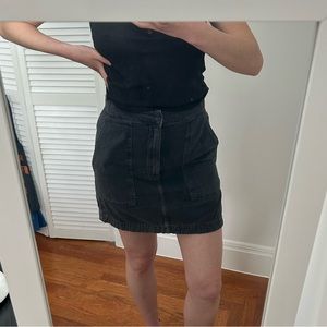 Free People Cargo style Mini Skirt- washed black